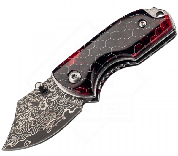 Puma Tec One Hand Knife Damascus