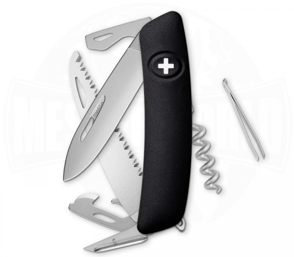 Swiza D05 AM Black Schweizer Taschenmesser mit mattierten Werkzeugen