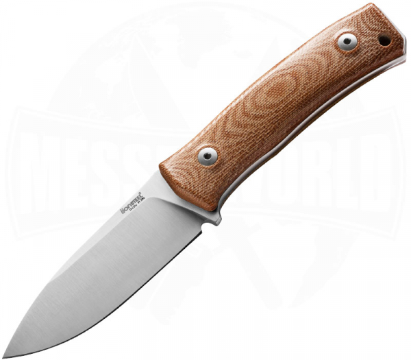 LionSteel M4 Brown Canvas Micarta Outdoormesser