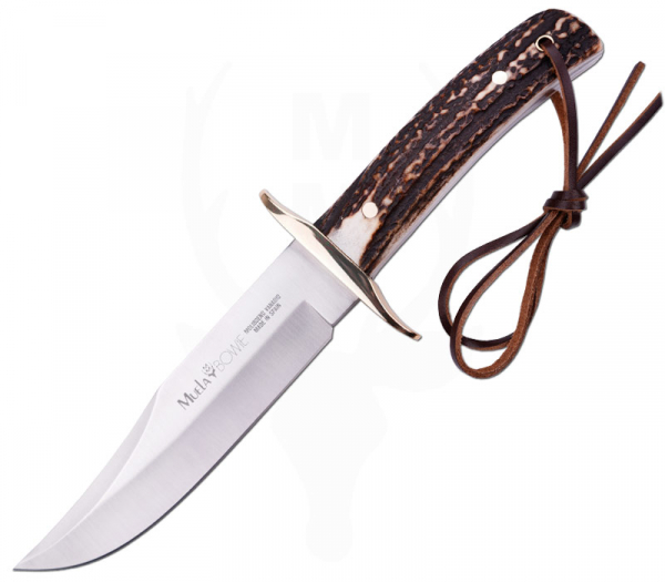 Muela Bowie knife 16A - hunting knife with staghorn handle scales