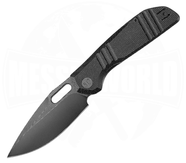 Trivisa Gecko BM All-Black EDC mit 14C28N Drop-Point-Klinge, schwarzem Micarta und Wireclip