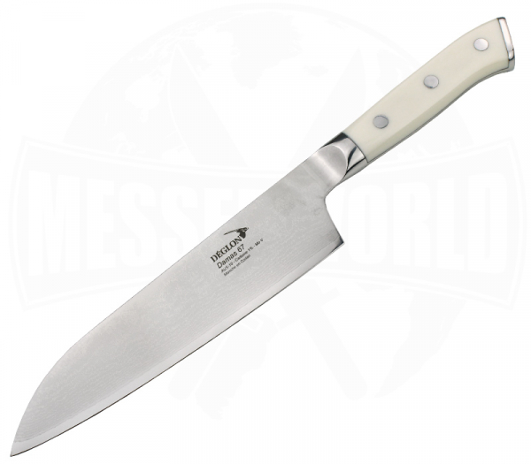 Déglon Thiers Damas 67 Santoku Damast - feines Kochmesser mit Corian-Griffstück