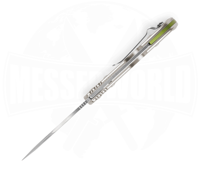 Buck Spitfire Einhandmesser – Grau, 420HC Stahl, Back-Lock, Aluminium-Griff, Clip