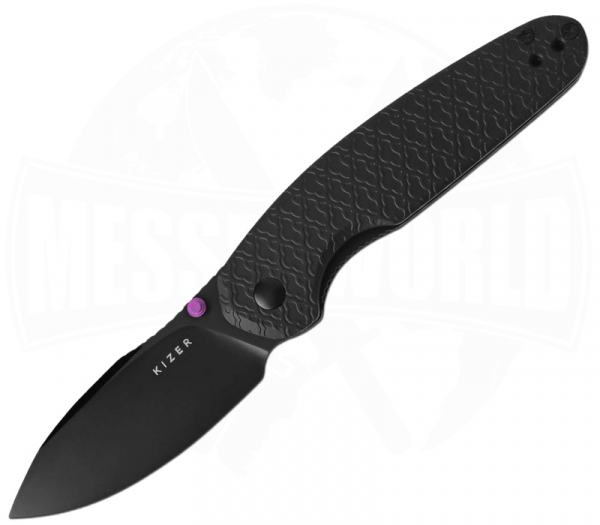 KIZER Meteora All Black Aluminium EDC Messer