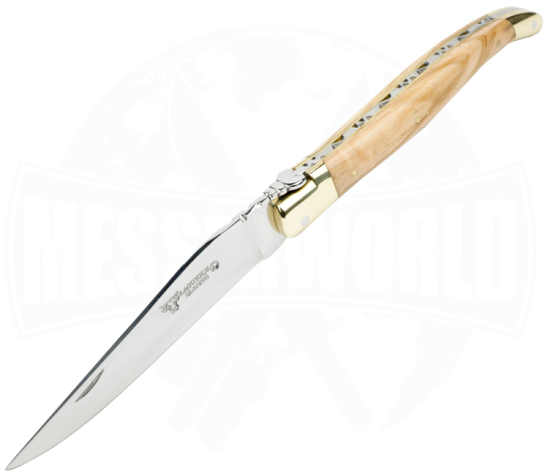 Laguiole en Aubrac Knife Brass Olive 12 cm 