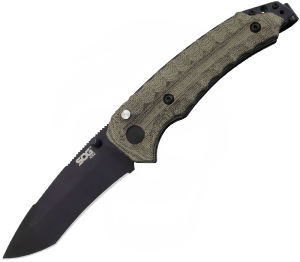 Kiku Assisted Black - SOG Messer