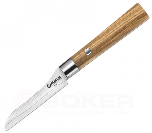 Damascus Olive vegetable knife