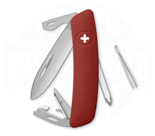 Swiza Schweizer Messer D04 Rot All Matt Taschenmesser mit Dosenöffner