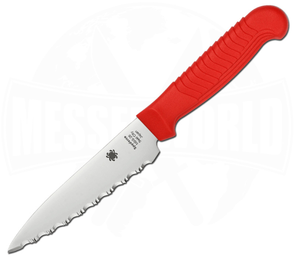 Spyderco Kitchen Classics Paring Knife Serrated Red