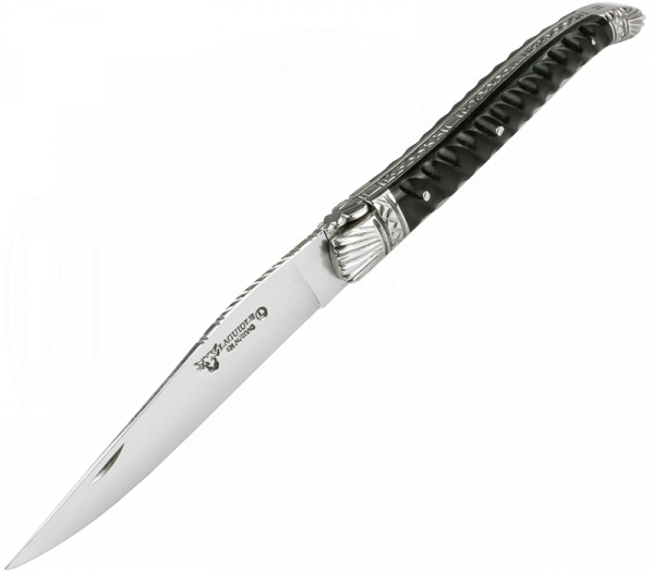 Laguiole en Aubrac Subtil Taschenmesser mit gedrehtem Griff aus Ebenholz