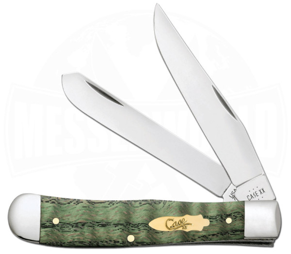 Case Cutlery SS Kelly Green Oak Smooth Trapper