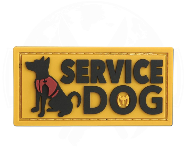 Maxpedition 3D Morale Patch Service Dog – PVC Patch mit Klettfläche