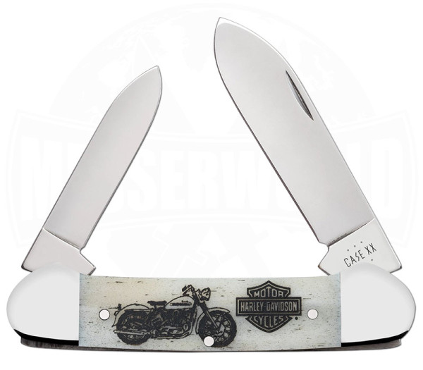 Case Knives Harley-Davidson Natural Bone Smooth Canoe