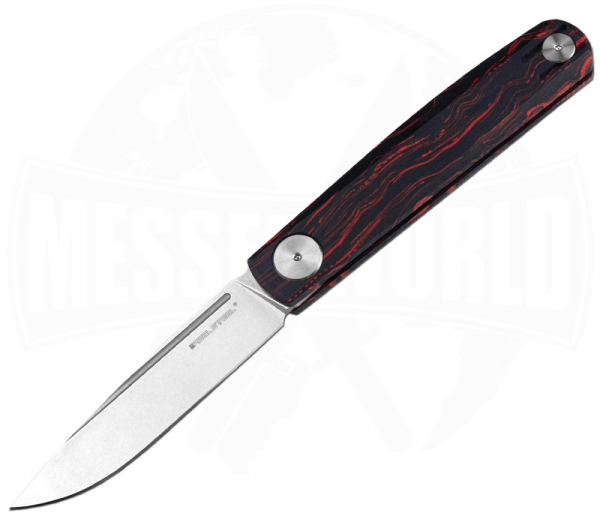 Real Steel Gslip Compact Damascus G10 Ocean Red 