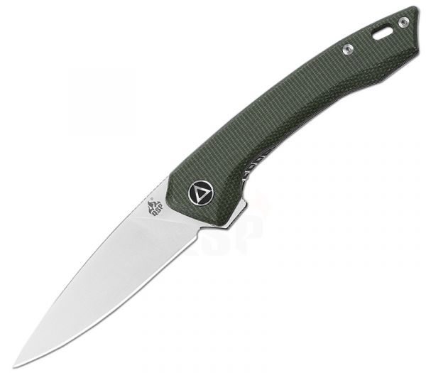 QSP Knife Leopard Micarta Green