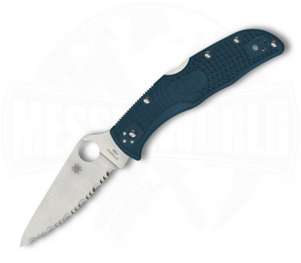 Spyderco Endela FRN K390 Serrated Blue C243FSK390