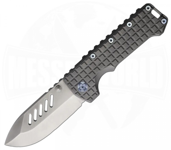 PMP Knives Kodiak Grey Frag - Modernes EDC Taschenmesser in massivem Design