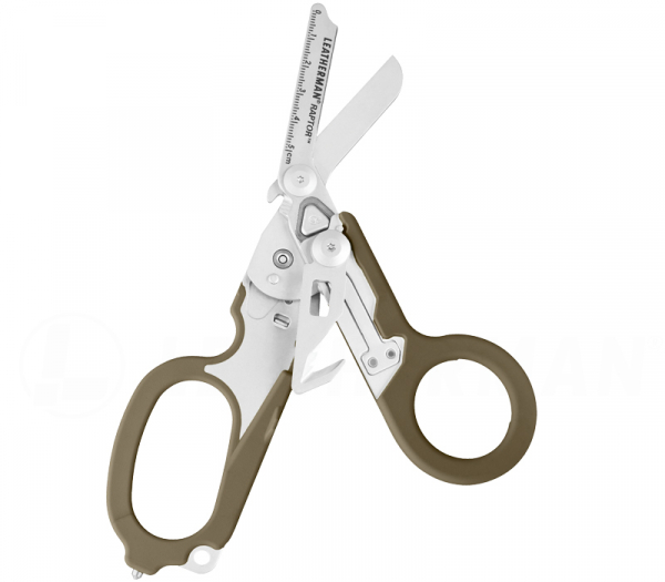 Raptor professional folding scissors in coyote brown