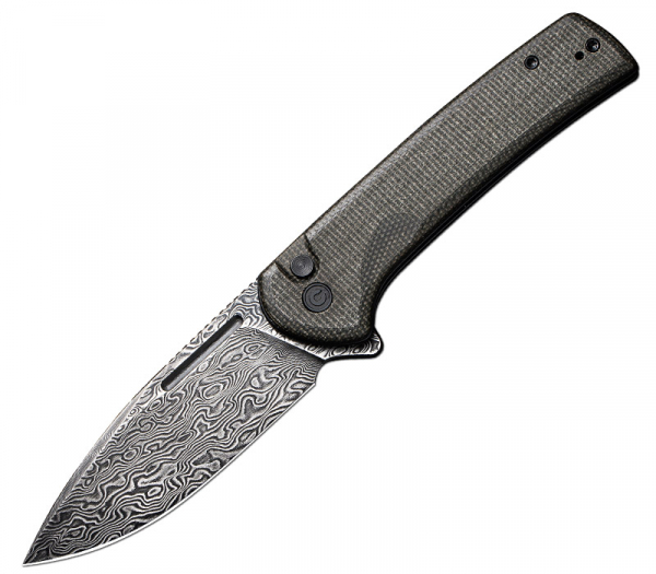 CIVIVI Conspirat Damast Green Micarta C21006-DS1