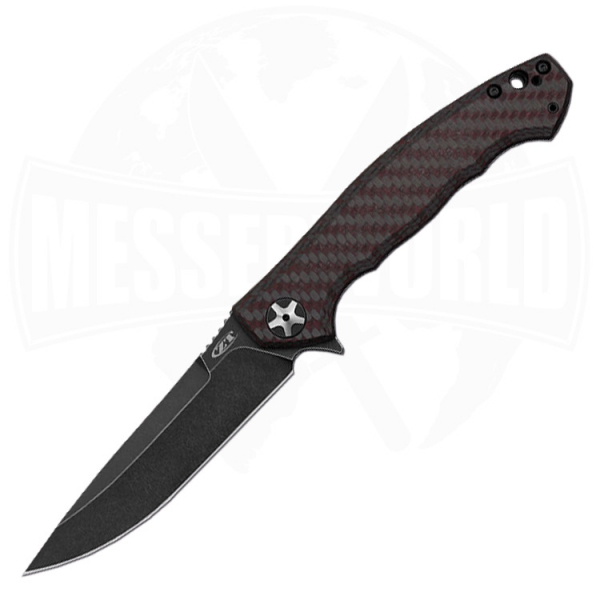 Zero Tolerance, 0452RDBW, Red Carbon Fiber, Messer mit Flipper