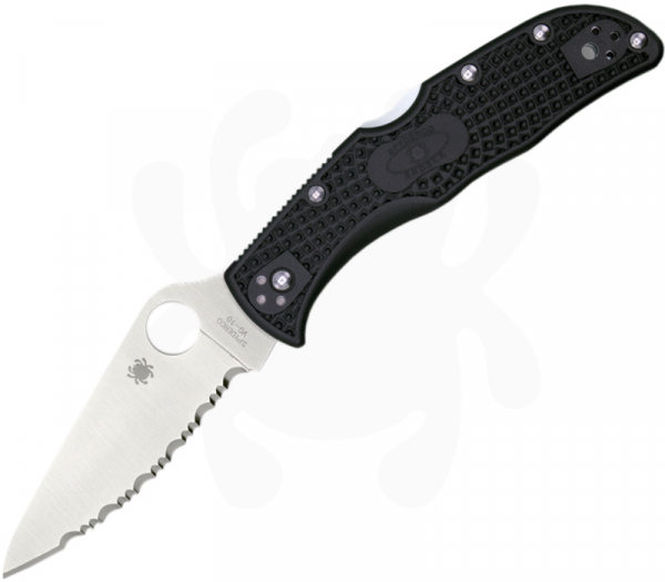 Spyderco Endela Lightweight Black -Leichtes Taschenmesser mit Sägezahnung