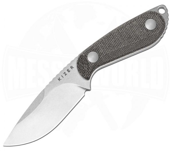 KIZER Buddy Black Micarta Feststehendes EDC Messer