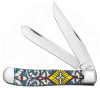 SS Glass Cross Natural Bone Trapper Gift Box