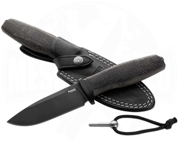 LionSteel ACHA Micarta Black/PVD Lederscheide