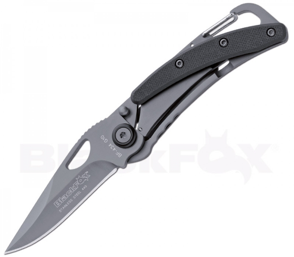 BlackFox Knife with Carabiner BF-434 G10