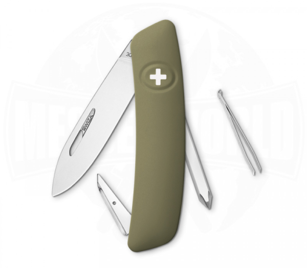 SWIZA D02 Oliv Schweizer Messer Oliv-Griffschalen Multimesser