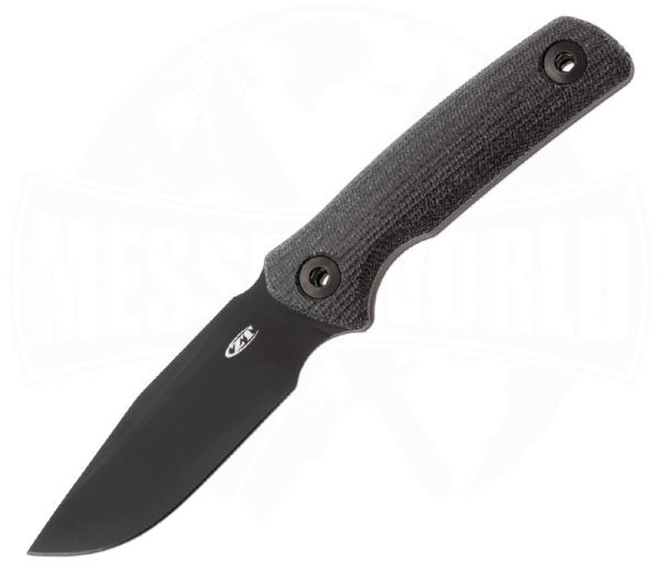 Zero Tolerance 0004 feststehendes Bushcraft-Messer mit schwarzem Micarta-Griff
