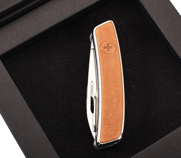 Leather -Taschenmesser in der Geschenkbox