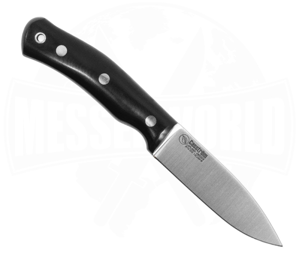 Casström No. 10 SFK Micarta Black Leder - Flachschliff