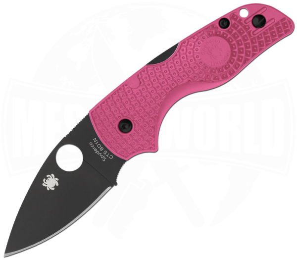 Spyderco Lil’ Native Lightweight CTS‑BD1N DLC | EDC‑Taschenmesser mit pinken Griffschalen & Schwarzer Klinge