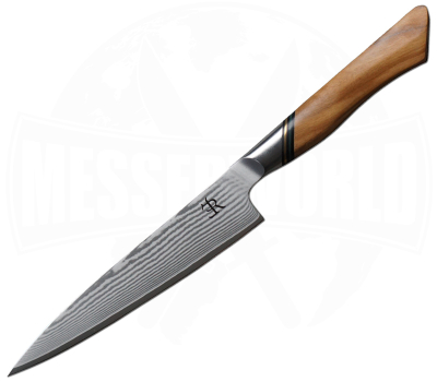 Kochmesser Brienz 20 Cm - Japanisches Damastmesser Aus 67 Lagen, Scharfes Chef-Messer Mit Holzgriff
