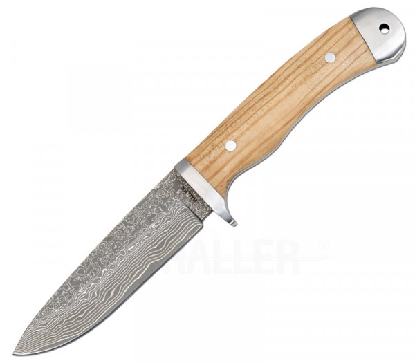 Haller Damascus Knife Olive Wood Handle