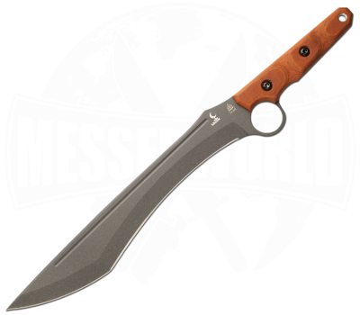 TOPS Unzipper Messer – Feststehendes Outdoor-Messer, Pikal-Klinge, Schwarz, 19,9 Cm, Made In USA