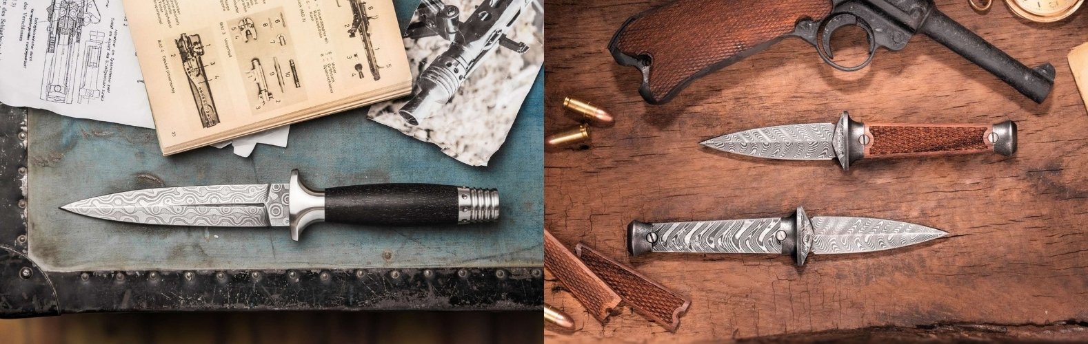 Feststehende Messer mit Damaststahl bei Messerworld