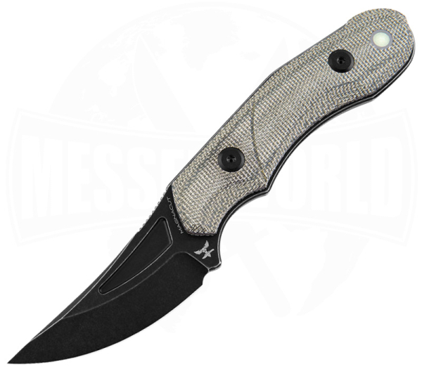Audacious Concept Fanglet Canvas Micarta Green Magnacut - Feststehendes Messer