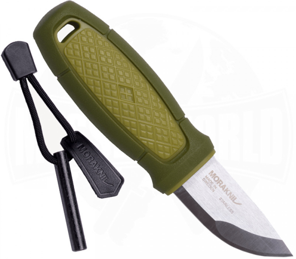 Eldris sharp stainless steel knife from Sweden - with fire starter
