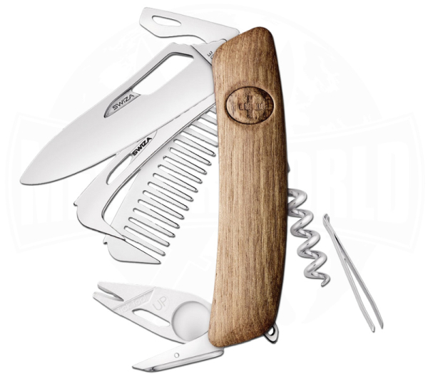 SWIZA SH09R Horse & Tick Tool Walnuss – Schweizer Taschenmesser für Reitsportler