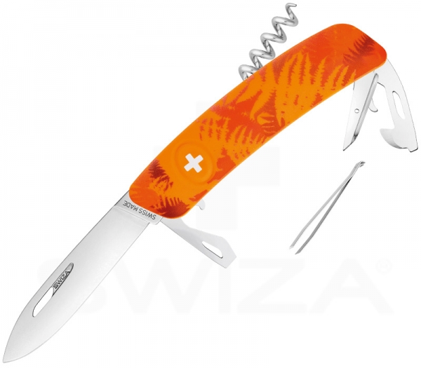 SWIZA C03 FILIX CAMO ORANGE - with fern pattern handle scales