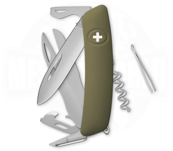 Swiza D07 AM Oliv Multifunktions-Messer aus der Schweiz