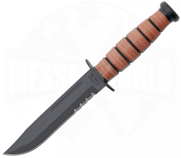 Ka-Bar Short Fighting/Utility Combo - With partial serration