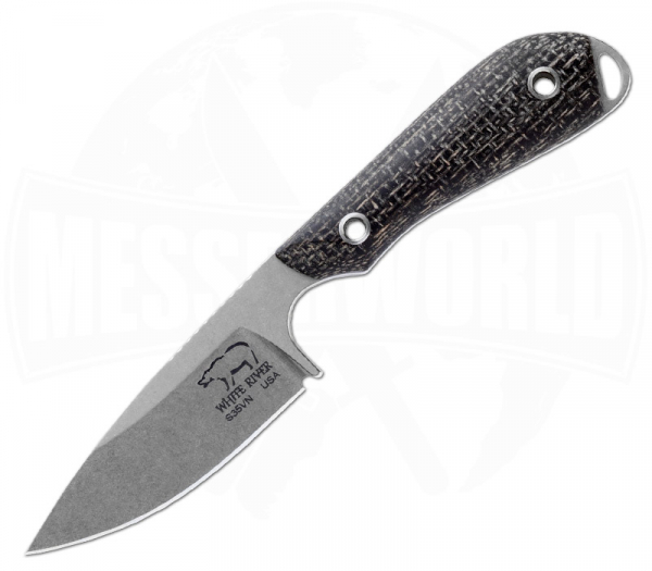 White River Knife & Tool M1 Caper Black Burlap Kydex