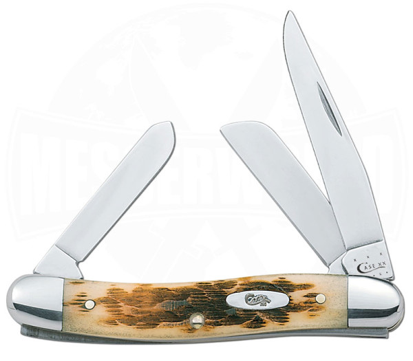 Case Knives SS Amber Bone Medium Stockman