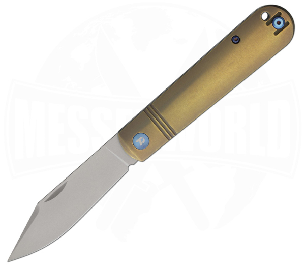 DreamTech Slipjoint Titan Gold/VG-10 mit 8 cm Clip-Point-Klinge