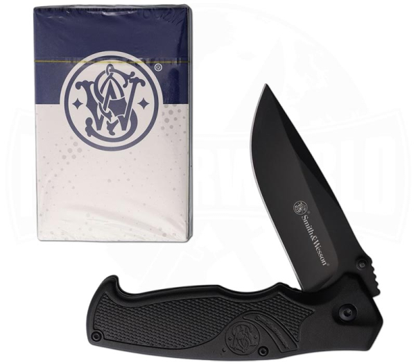 Smith & Wesson 24/7 Folding Knife Set mit original Spielkarten