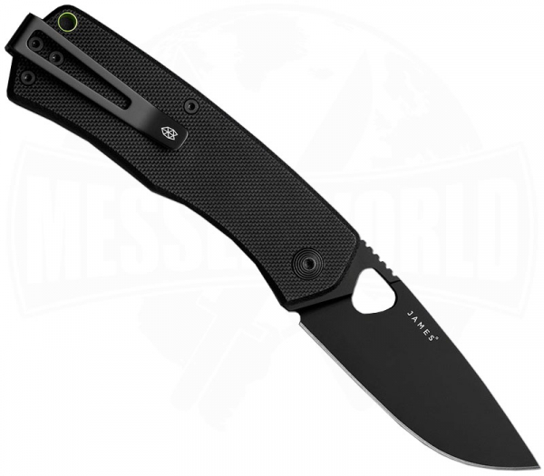 The James Brand The Folsom All Black Straight EDC Knife