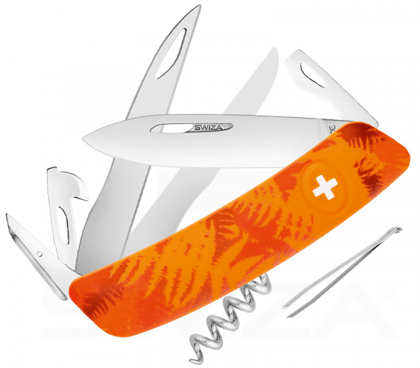 Schweizer Messer C07 Orange Farn Multitool